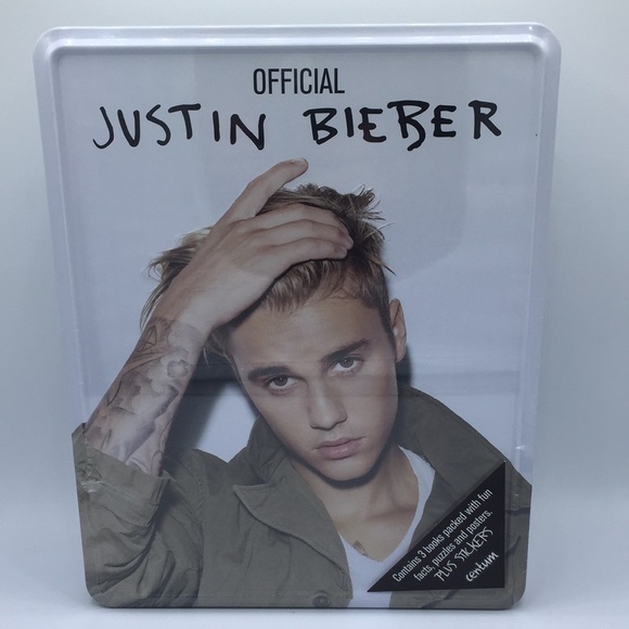 Official Justin Bieber Gift Tin with 3 Books, Posters, Puzzles & Sticker… - Picture 10 of 10
